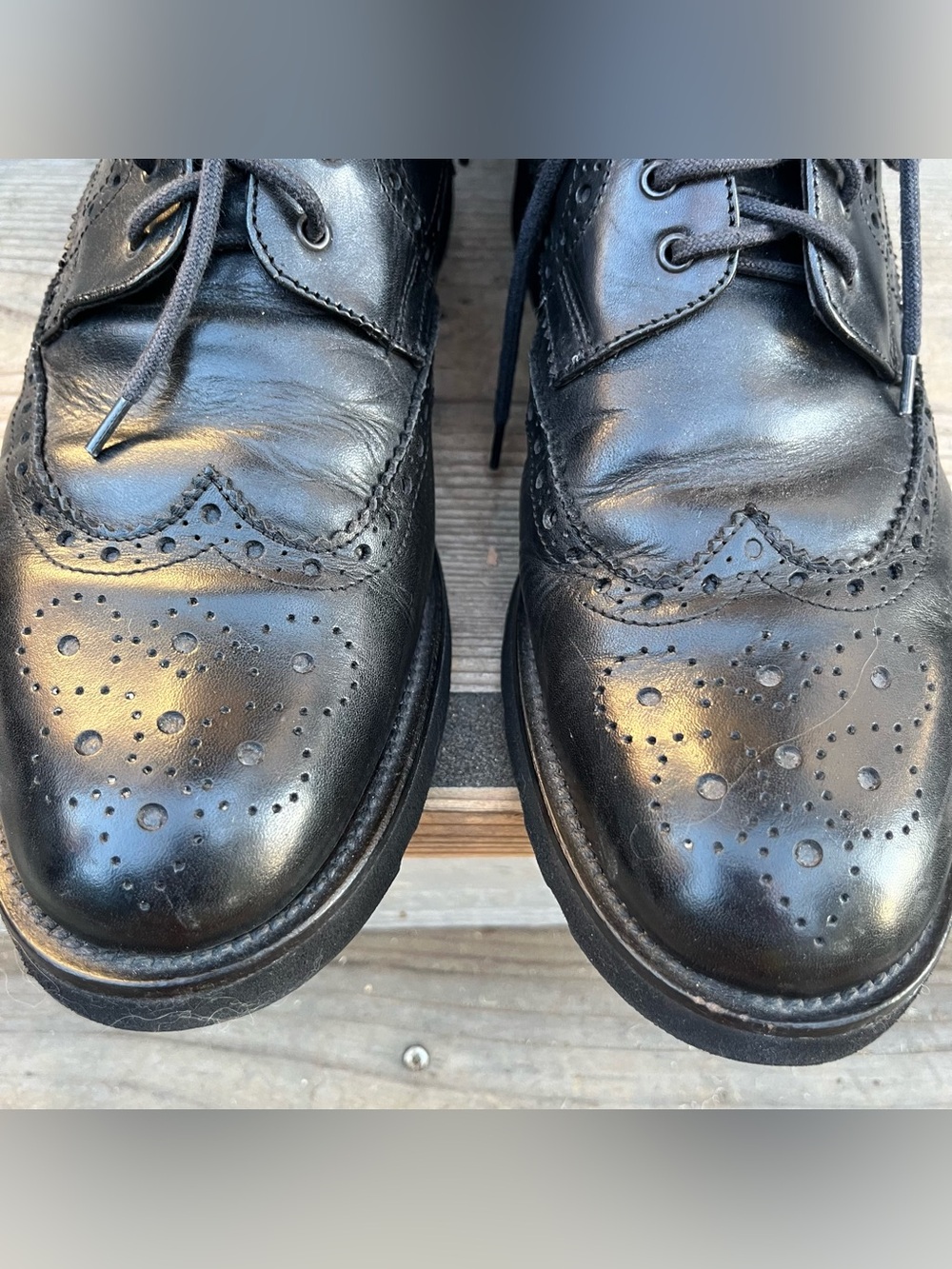 8 by YOOX Leather Wingtip Brogue Lace-Up Boots M SZ 11 W SZ 12 - Picture 3 of 7